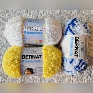 BERNAT PIPSQUEAK BABY YARN MY SUNSHINE BLUE JEAN SWIRL WHIEY WHITE